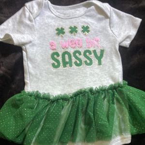 24m St. Patrick’s Day Tutu Bodysuit “A Wee Bit Sassy” Used